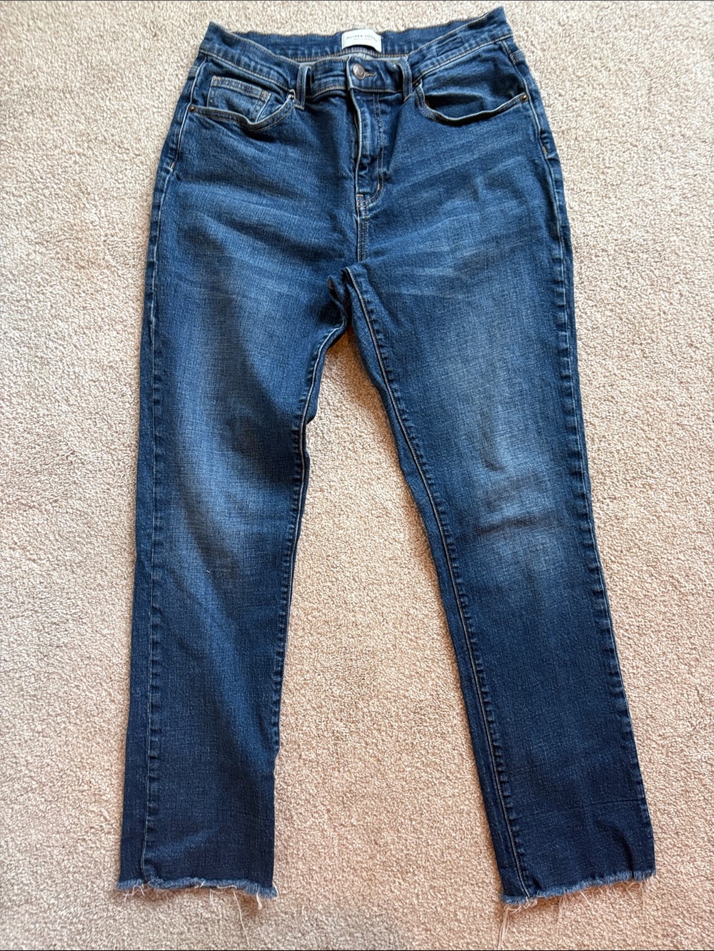 Oliver Logan: The Crosby Boyfriend Size 28 — Dark Blue Wash